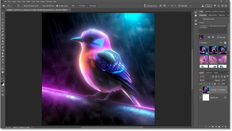 Hoe u AI-afbeeldingen in Photoshop maakt met Adobe Firefly