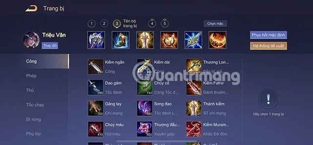 Instruções sobre como jogar e equipar Trieu Van temporada S1 2023