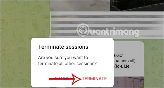 How to log out of Telegram account remotely