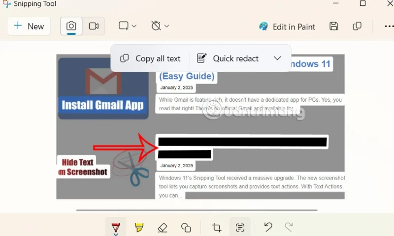 How to Hide Text in Windows 11 Screenshots