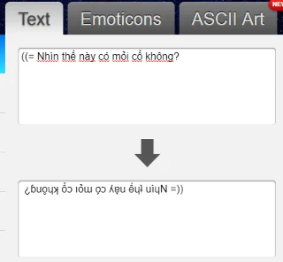 Ters metin oluşturma talimatları