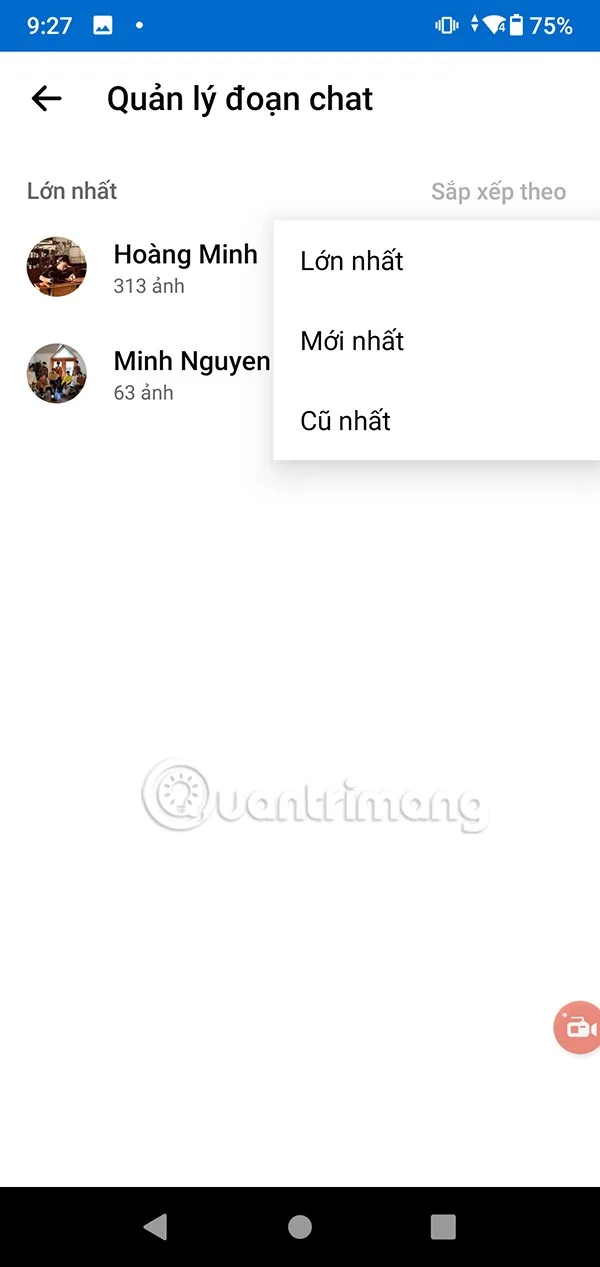 Messenger'da sohbet verilerini silme talimatları