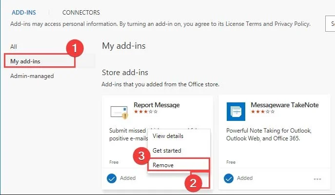 Cómo instalar y eliminar complementos en Outlook