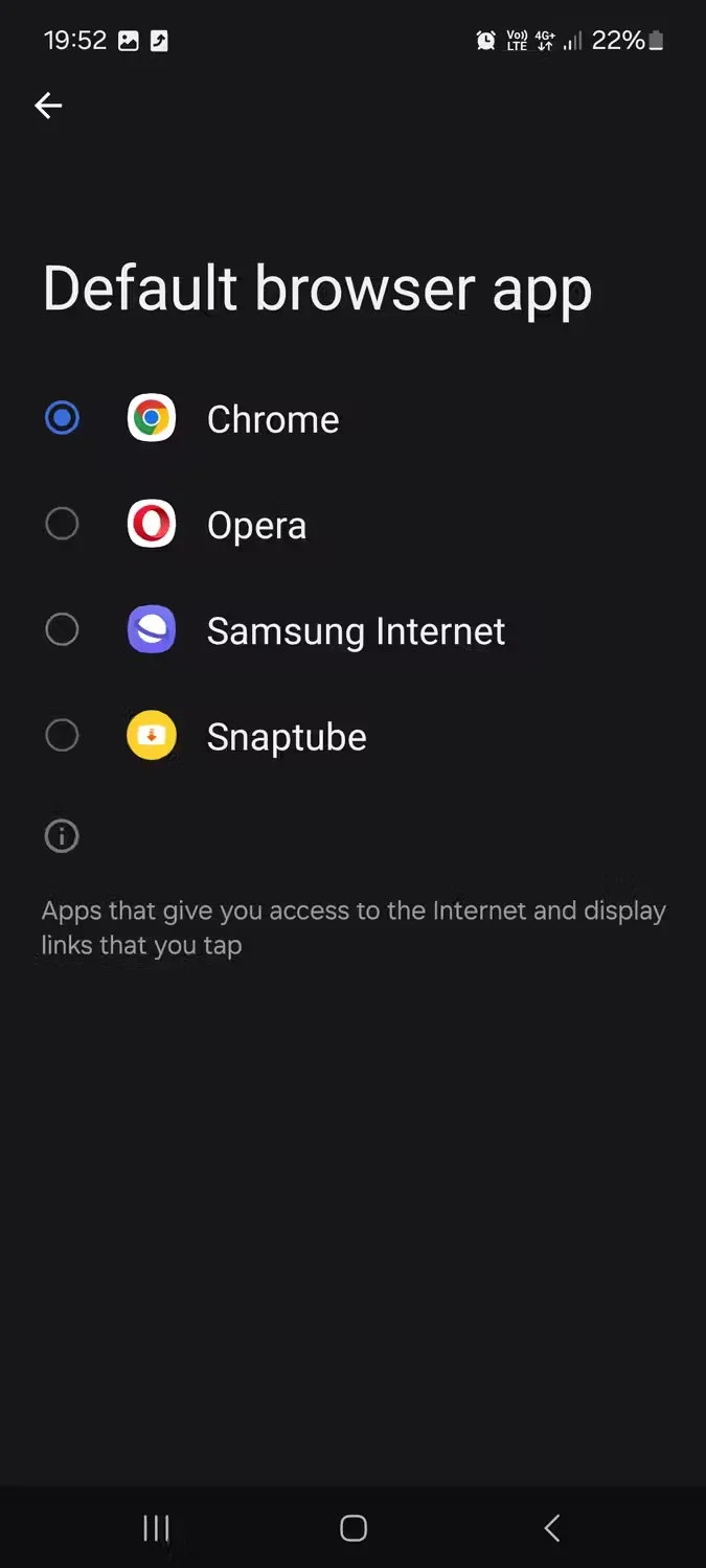 Bagaimana untuk menukar penyemak imbas lalai pada Android