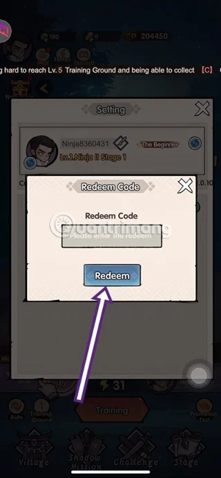 Último código de Ninja Tien Len y cómo ingresar el código