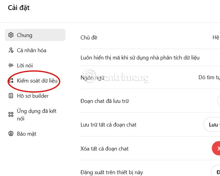 Instruções para exportar chats no ChatGPT
