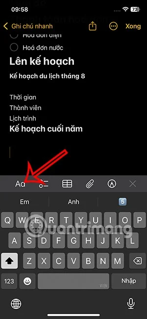 How to use different fonts in Apple Notes