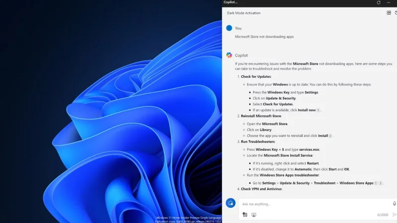 ¿Por qué Copilot no te ayuda a solucionar problemas en Windows?