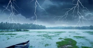 ¿Qué ocurre cuando un rayo cae sobre un lago?