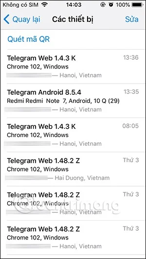 How to log out of Telegram account remotely