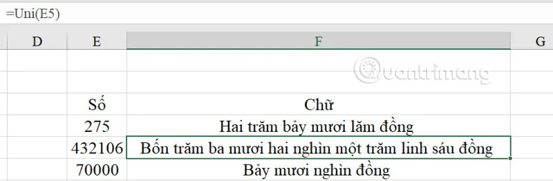 Arahan untuk 5 cara untuk menukar nombor kepada perkataan dalam Excel