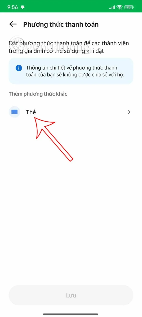Grab'de aile hesabı oluşturma talimatları