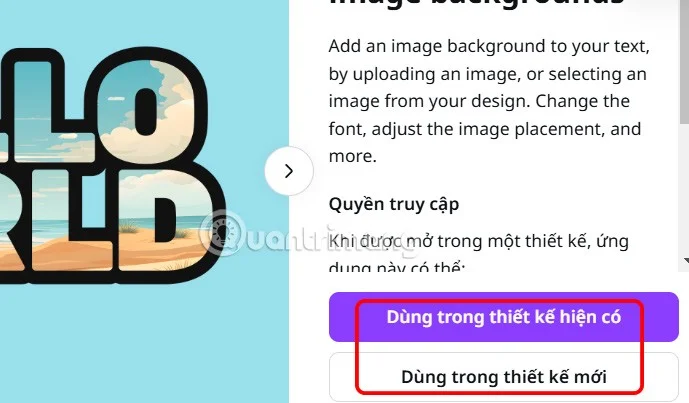 Canva'da görselleri metne yerleştirme talimatları
