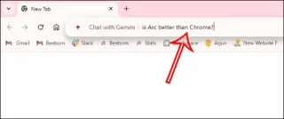 How to use Gemini from Google Chrome address bar