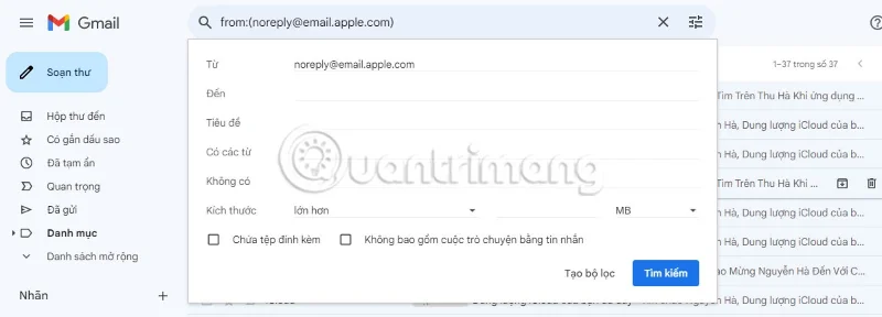 Gmail'de gelen e-posta filtresi oluşturma talimatları