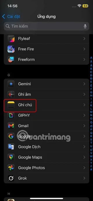 Apple Noteta varsayılan hesabı değiştirme talimatları