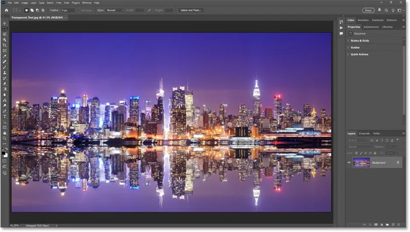 Hoe maak je tekst transparant in Photoshop