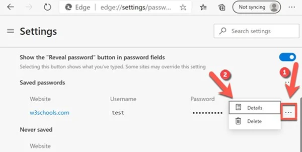 Cómo administrar contraseñas guardadas en Microsoft Edge: ver, eliminar, editar, exportar