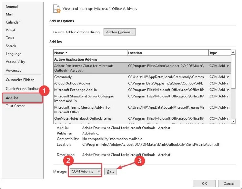 Cómo instalar y eliminar complementos en Outlook