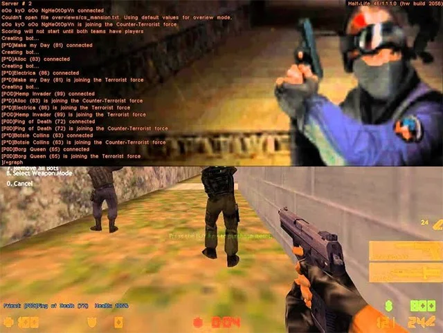 Comando CS 1.1, código de Half Life en la computadora