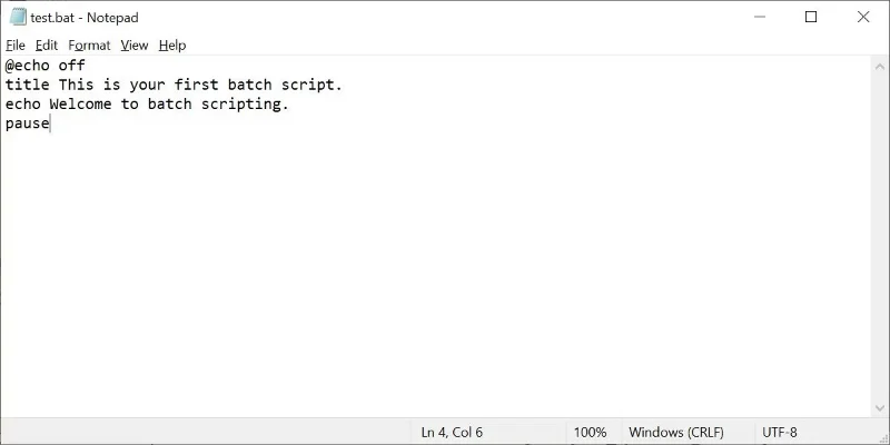 Windows'ta BAT dosyaları oluşturma ve kullanma talimatları