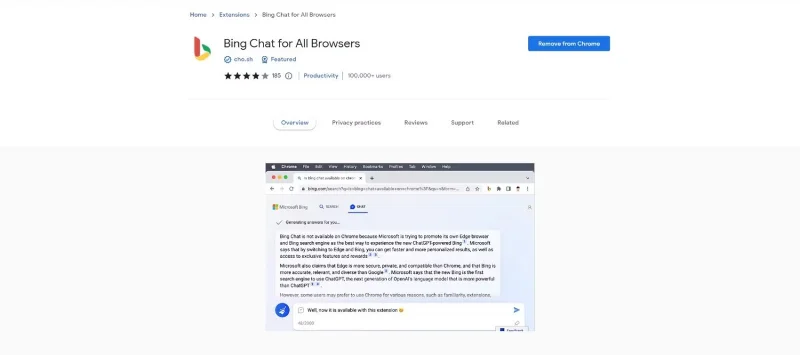 Cómo usar Bing AI en Google Chrome