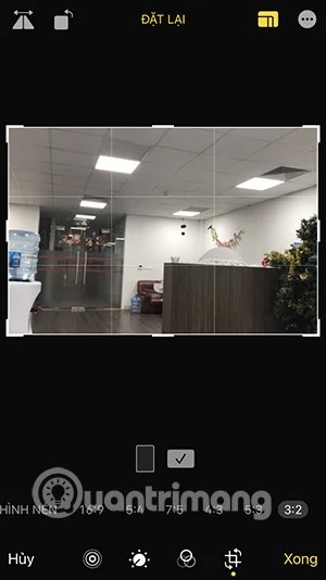 Instruções para cortar fotos livremente no iPhone, cortando fotos de acordo com a proporção