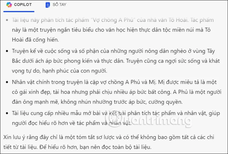 Copilot kullanarak belgeleri özetlemeye yönelik talimatlar