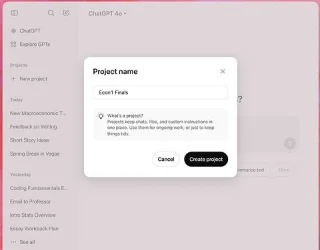 OpenAI presenta los proyectos ChatGPT: nuevas funciones para organizar conversaciones más inteligentes