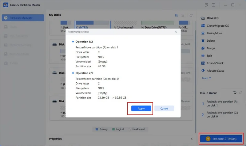 How to increase C drive capacity in Windows 11/10/8/7