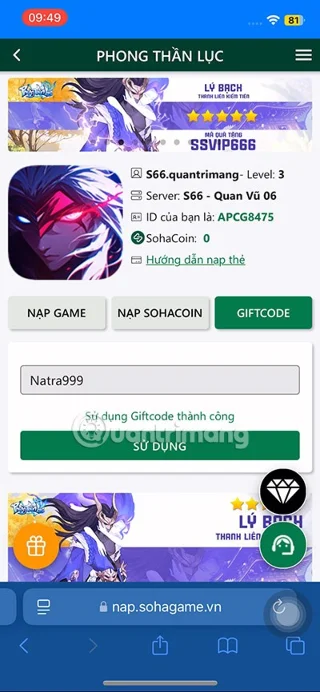 Nieuwste Phong Than Luc-code en hoe u de code kunt inwisselen