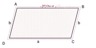 Fórmula para calcular el área de un paralelogramo, el perímetro de un paralelogramo.