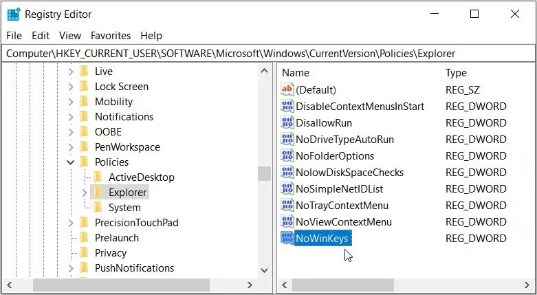 How to disable keyboard shortcuts and hotkeys on Windows 10