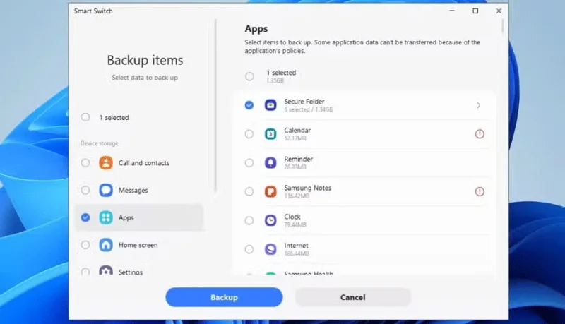 Hoe u een back-up maakt van gegevens uit de beveiligde map op Samsung-telefoons
