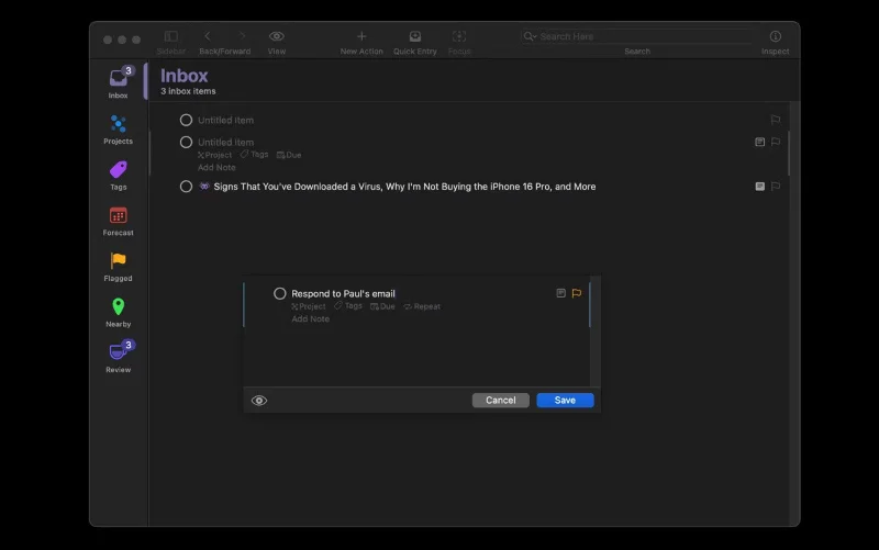 Learn about the OmniFocus task management tool