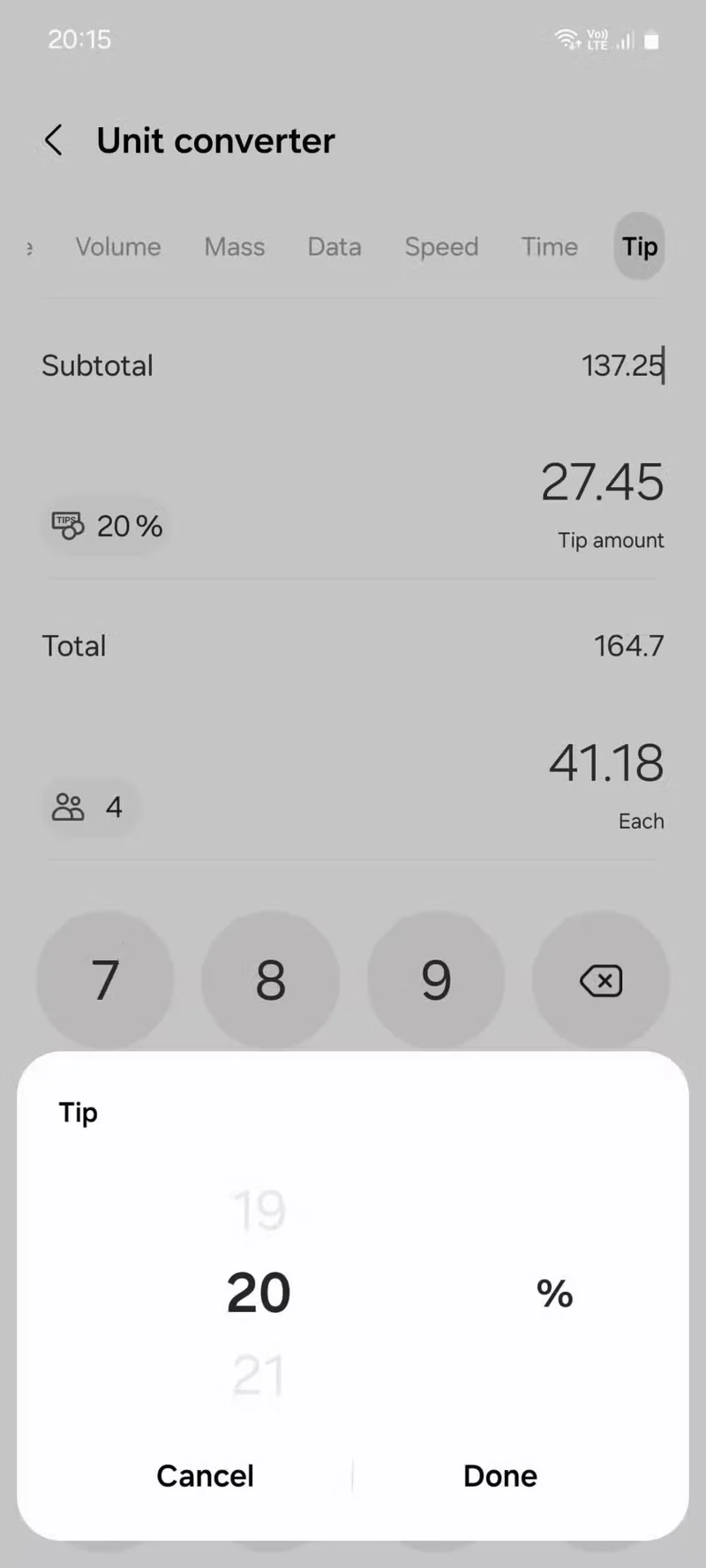 Jak obliczyć napiwki za pomocą kalkulatora Samsung