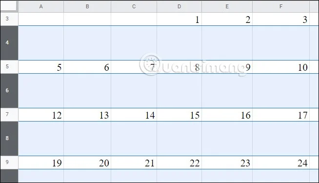 Comment créer un calendrier dans Google Sheets
