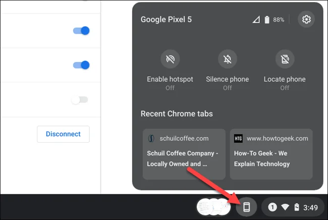 Phone Hub를 사용하여 Chrome OS를 Android에 연결하는 방법