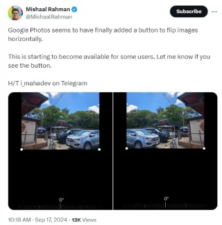 Met Google Photos kun je eindelijk fotos en videos horizontaal spiegelen