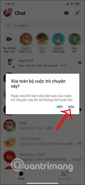 How to permanently delete a group on Messenger