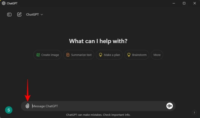 Instruções para tirar fotos usando o ChatGPT no computador