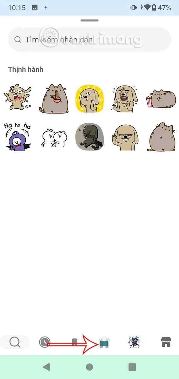 Messenger'da 7 Renkli Tavşan çıkartmalarını indirme talimatları