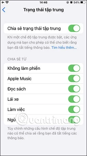 How to Share Focus Status on iPhone