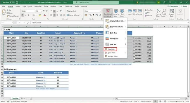 3 manieren om cellen of rijen in Excel te markeren
