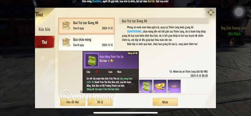 Último código Thien Long Bat Bo VNG