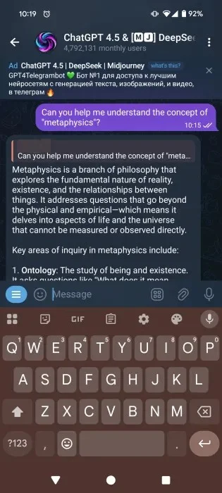Hoe krijg je toegang tot ChatGPT op Telegram?