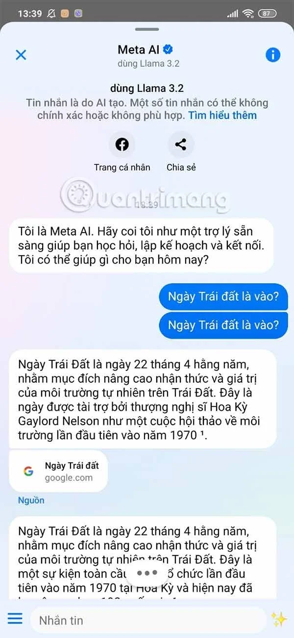 كيفية استخدام روبوت المحادثة Meta AI على Messenger