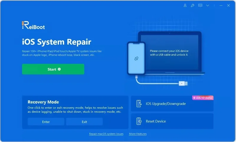 Come eseguire il downgrade da iOS 17 a iOS 16 senza perdere dati utilizzando Tenorshare Reiboot