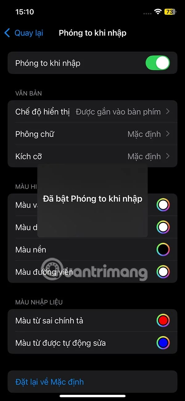 iPhone에서 입력할 때 텍스트를 확대하는 방법