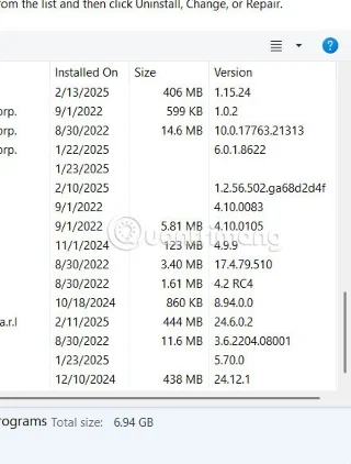 How to check application version installed on Windows 11